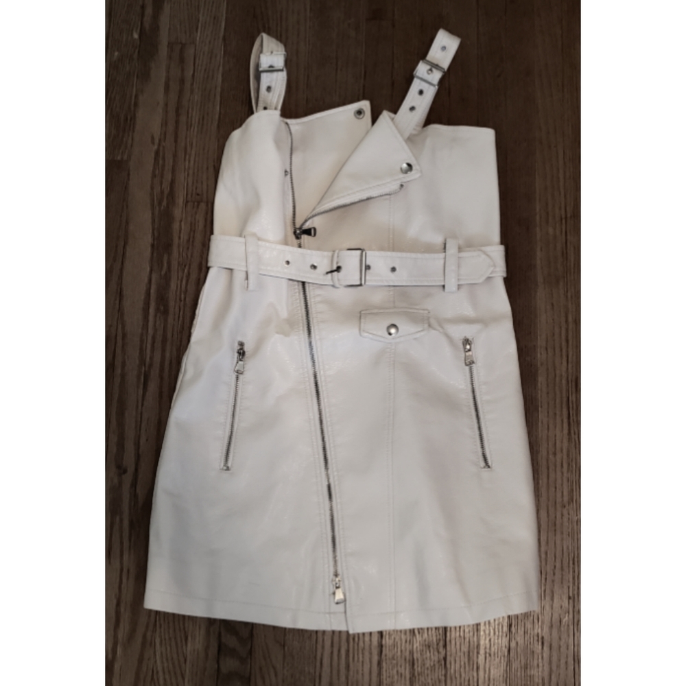 Faux Leather Dress With Belt